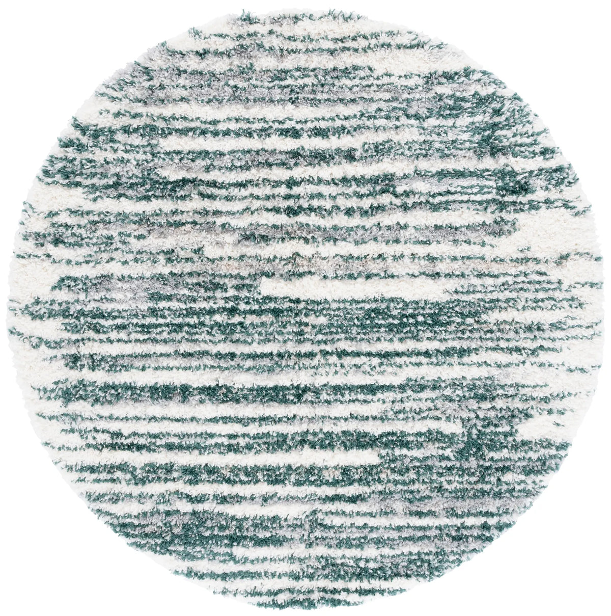 Safavieh Fontana Shag 800 6'-7" x 6'-7" Rug in Green / Ivory
