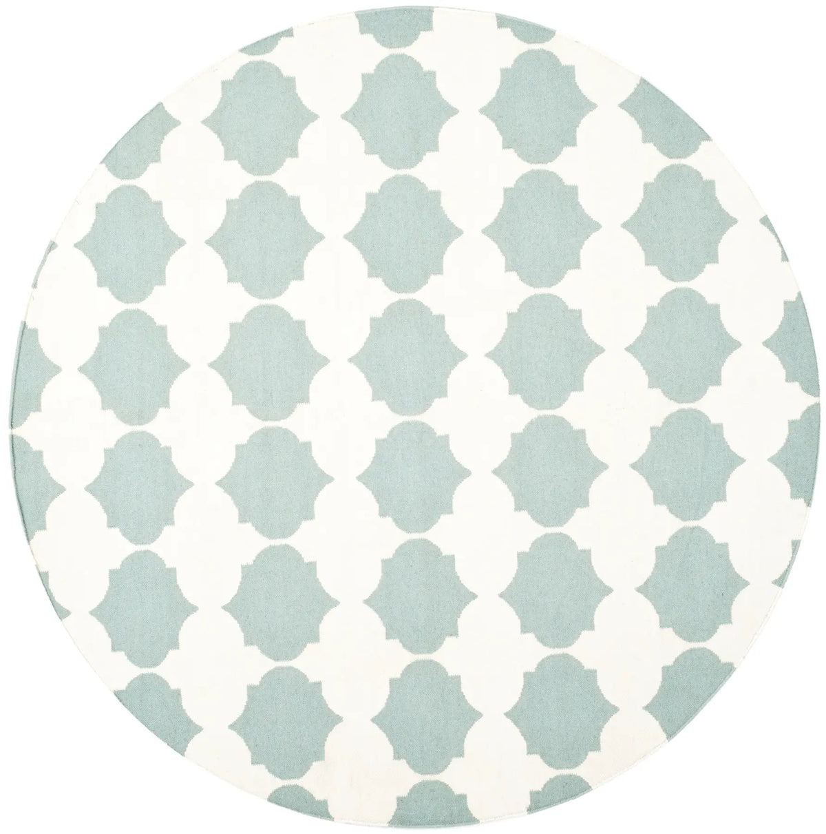 Safavieh Dhurries 7'-0" x 7'-0" Rug in Blue / Ivory