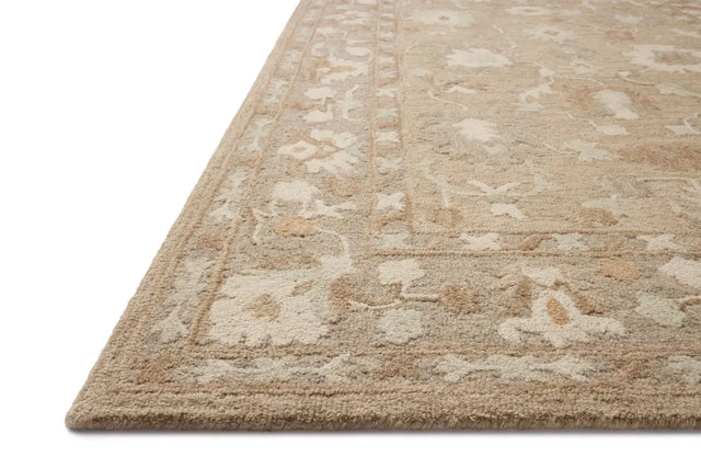 Chris Loves Julia x Loloi Dorothea DRT-02 Khaki / Dove Rug - rug corner