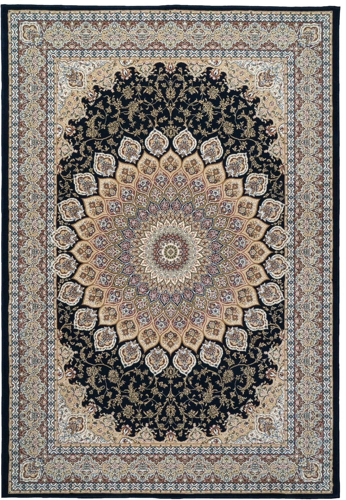 Dynamic Rugs Ancient Garden 57090 Navy Rugs - Rectangular