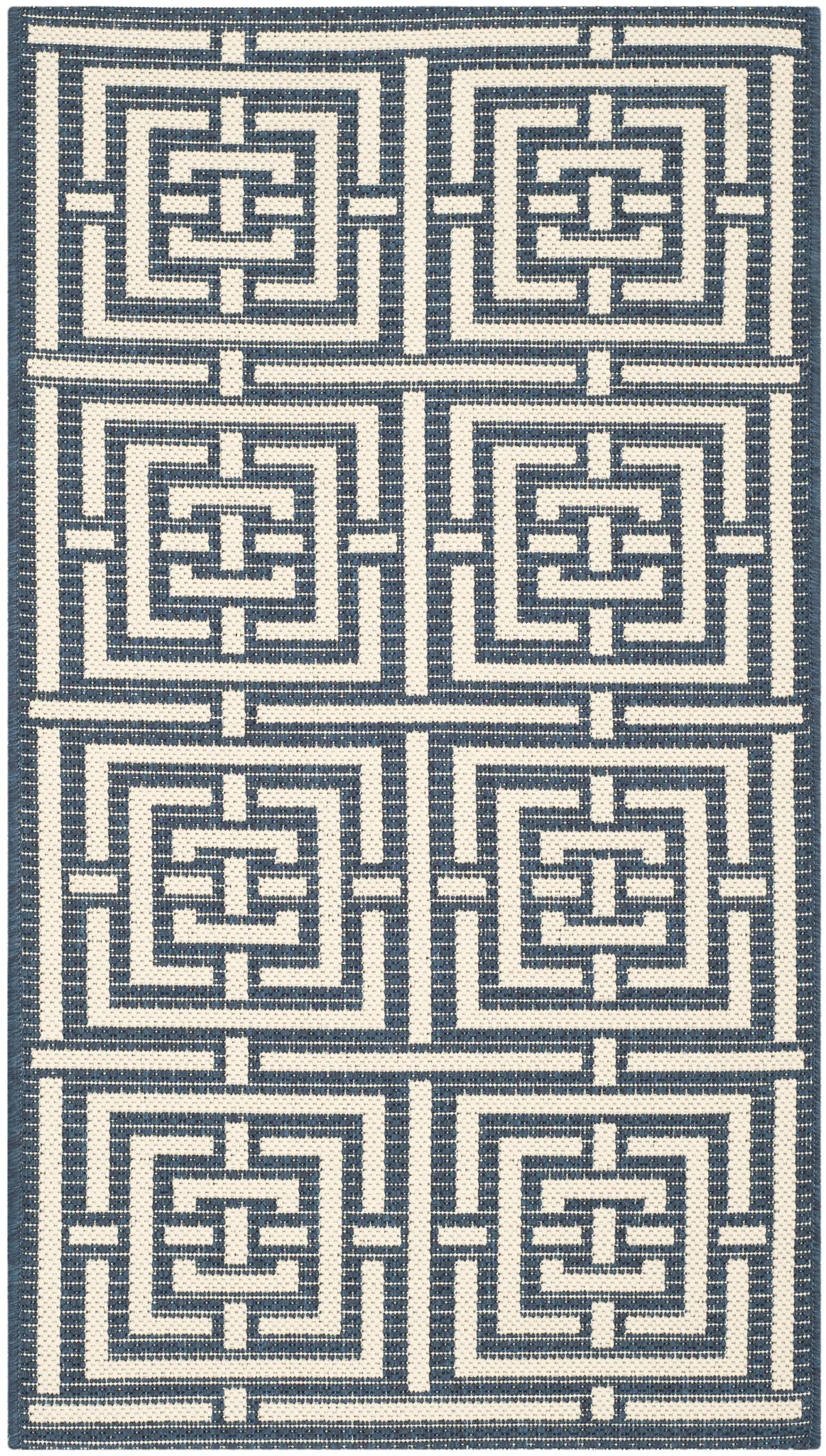 Safavieh Courtyard 2'-0" x 3'-7" Rug in Navy / Beige