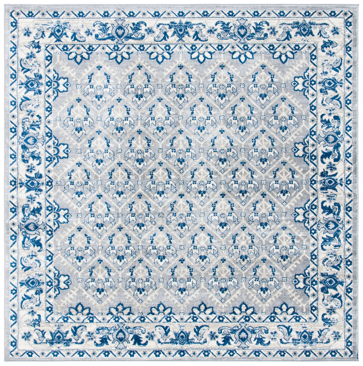 Safavieh Brentwood 6'-7" x 6'-7" Rug in Grey / Blue
