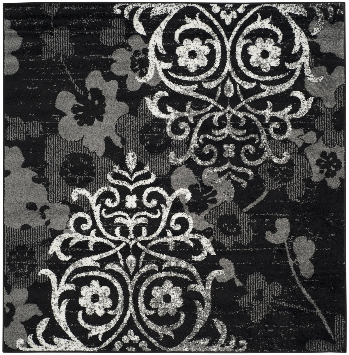 Safavieh Adirondack 6'-0" x 6'-0" Rug in Black / Silver