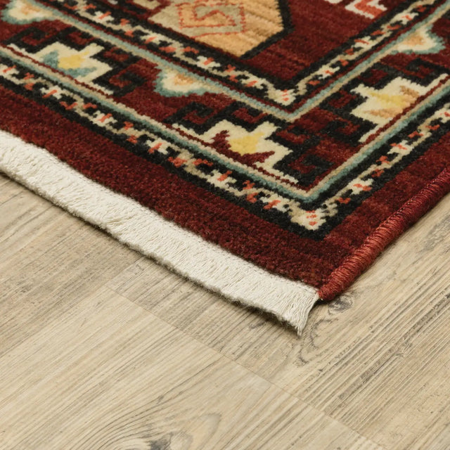 Oriental Weavers Sphinx Lilihan 091R6 Red/ Multi Rugs - corner detail