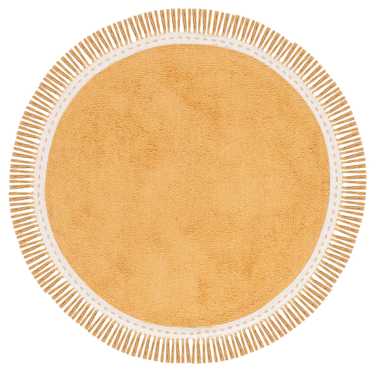 Safavieh Easy Care 3'-0" x 3'-0" Rug in Yellow / Ivory