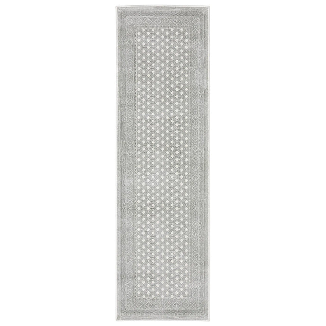 Oriental Weavers Montecito 094W8 White/ Grey Rug - runner