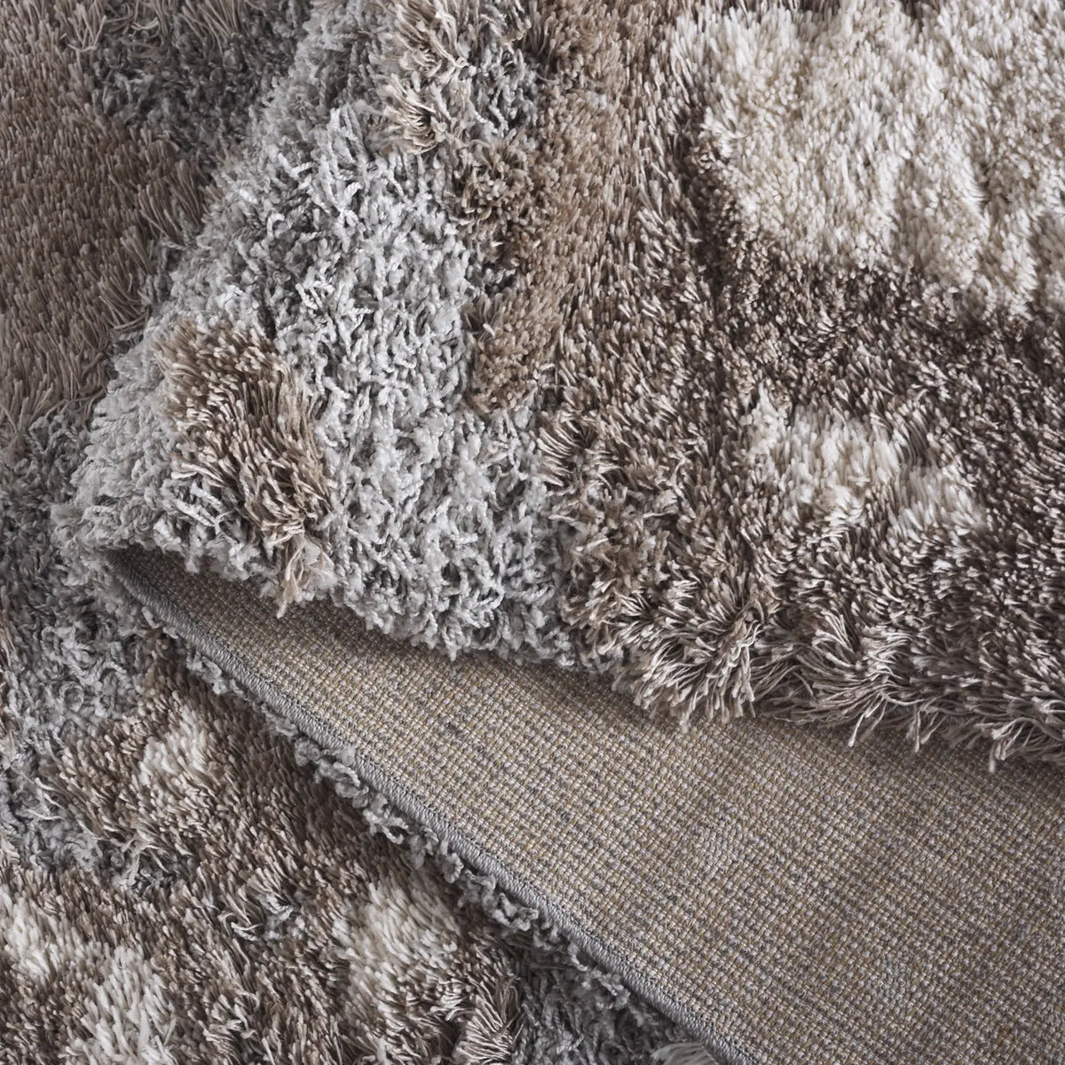 Safavieh Horizon Shag 800 5'-3" x 7'-7" Rug in Taupe / Blue
