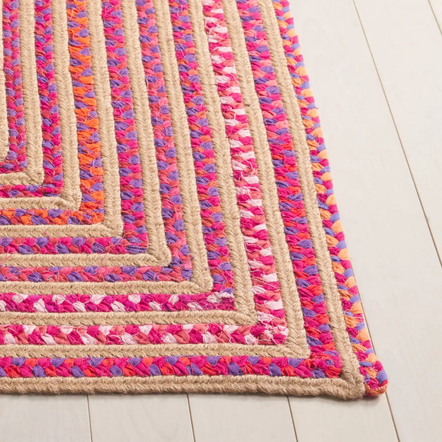 Safavieh Braided 800 4'-0" x 6'-0" Rug in Natural / Red