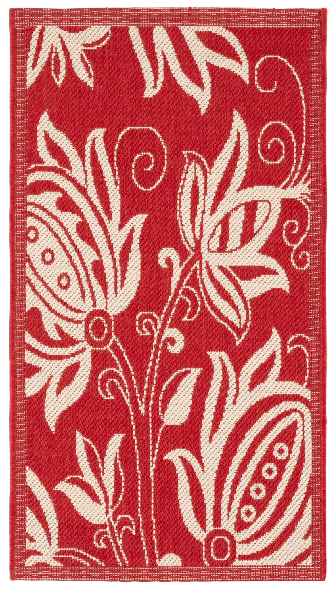 Safavieh Courtyard 2'-0" x 3'-7" Rug in Red / Natural