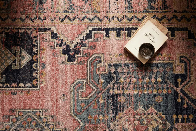 Loloi Jocelyn Joc-06 Rose/Rose Rugs - styled aerial 1