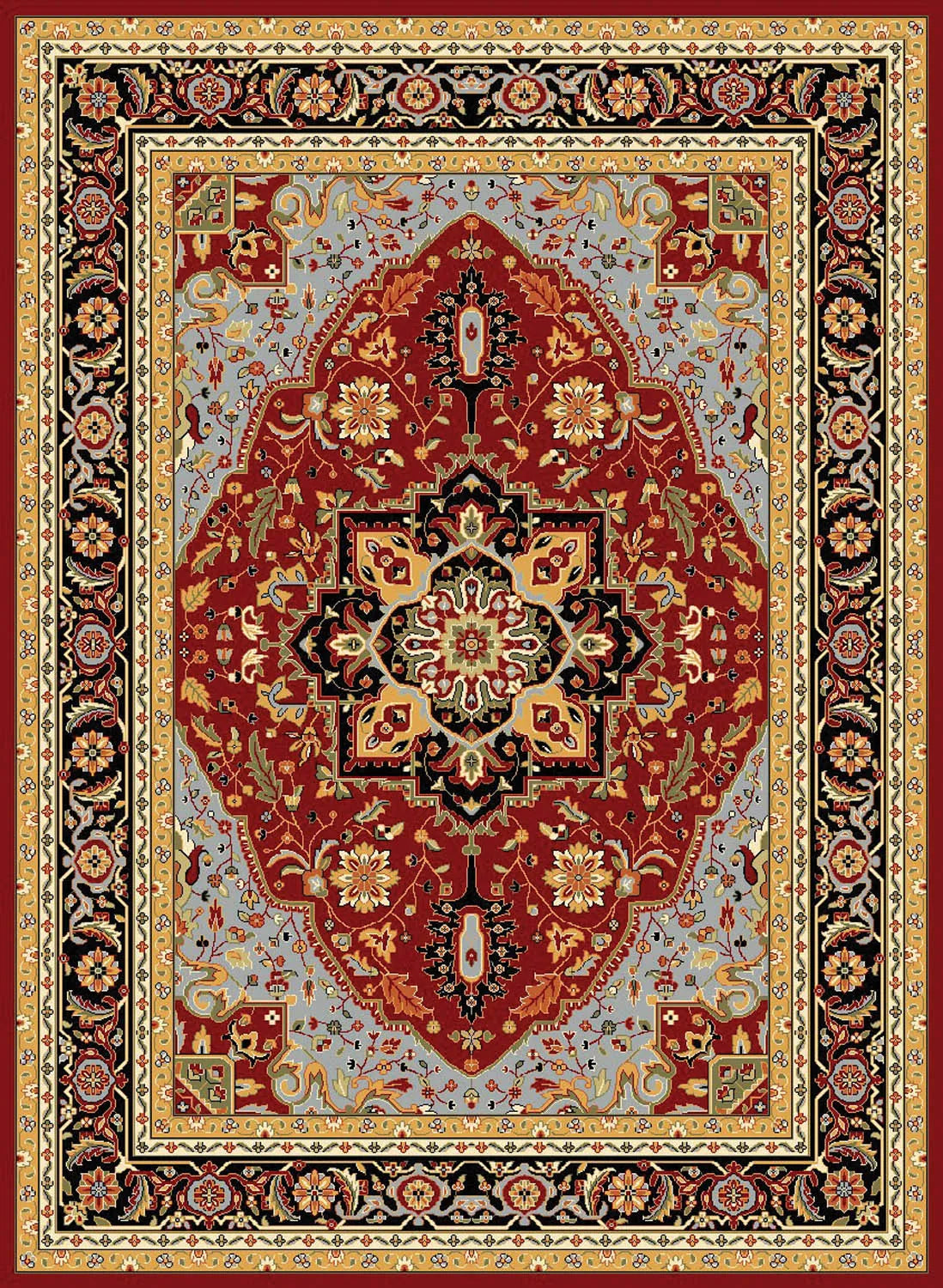 Safavieh Lyndhurst 10'-0" x 14'-0" Rug in Red / Black