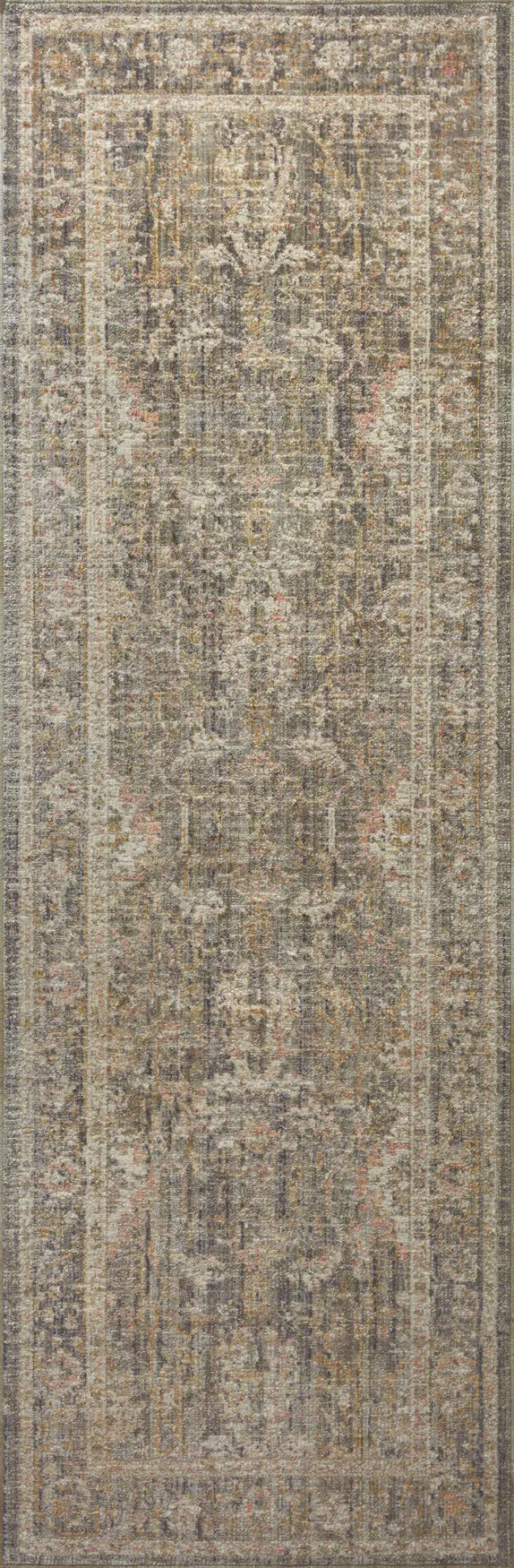 Chris Loves Julia x Loloi Rosemarie ROE-01 Sage / Blush Rug - runner flat