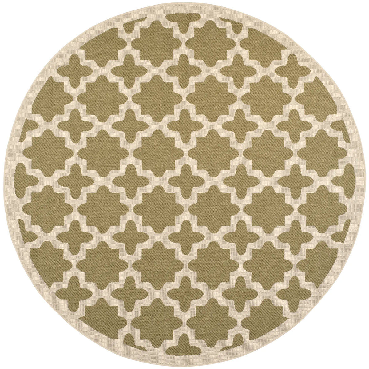 Safavieh Courtyard 7'-10" x 7'-10" Rug in Green / Beige