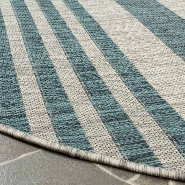 Safavieh Courtyard 6'-7" x 6'-7" Rug in Grey / Blue