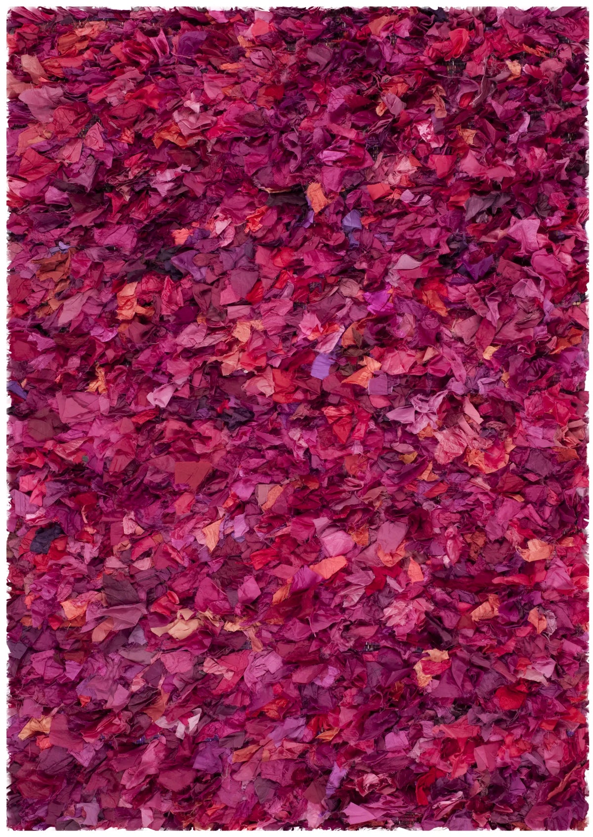 Safavieh Rio Shag 4'-0" x 6'-0" Rug in Fuchsia / Multi