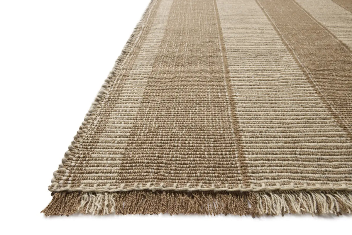 Loloi Sigrid SIG-01 Brown / Ivory Rug - rug corner