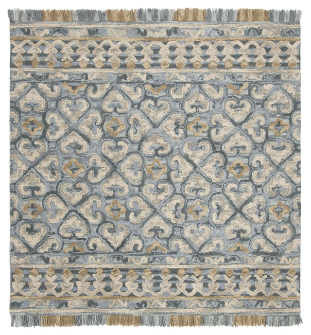 Safavieh Blossom 6'-0" x 6'-0" Rug in Light Beige / Blue