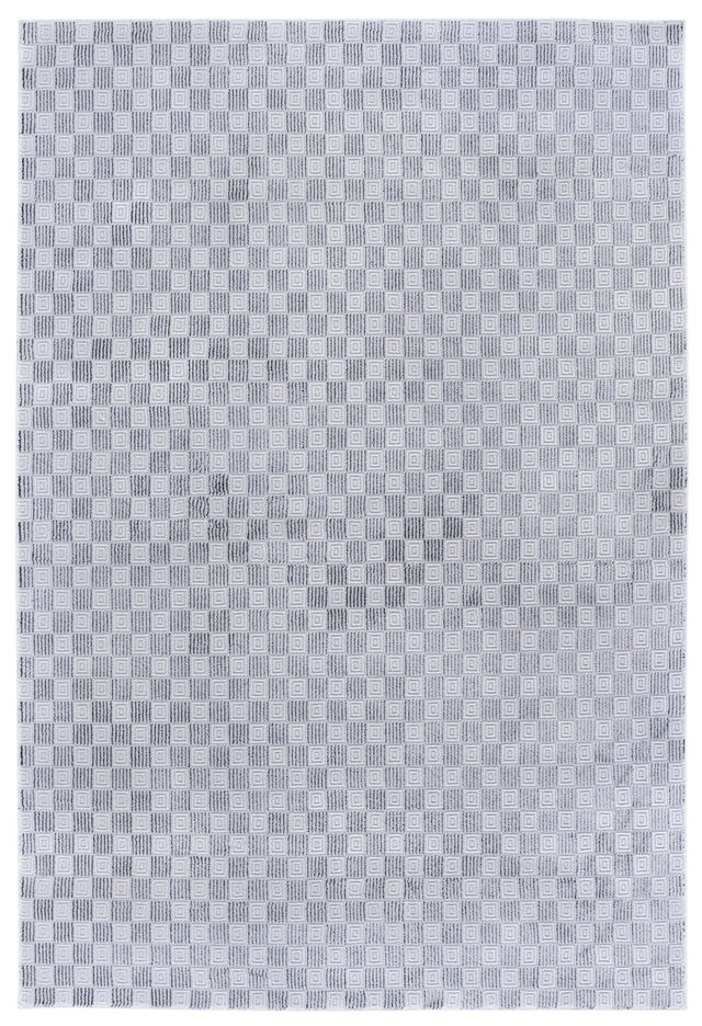 Safavieh Slate 700 4'-0" x 6'-0" Rug in Grey / Ivory Black