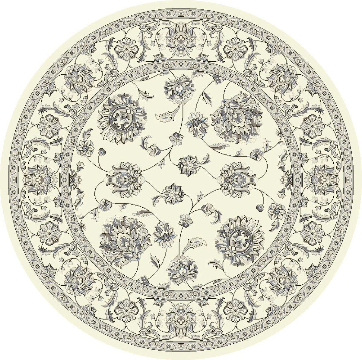 Dynamic Rugs Ancient Garden 57365 Cream Rugs - Round