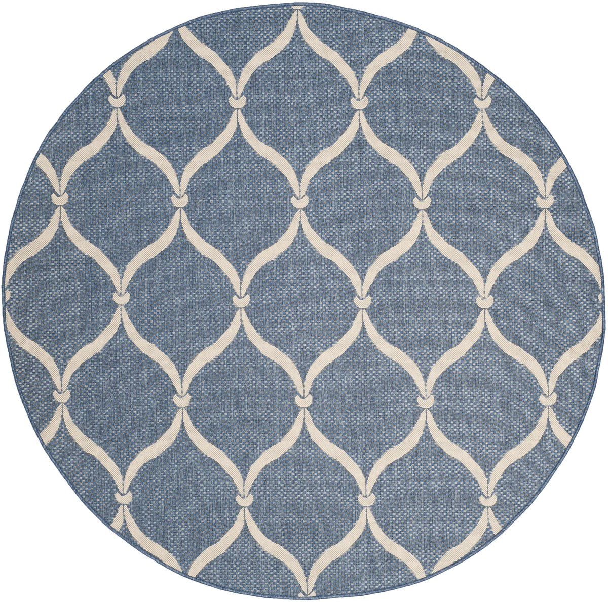 Safavieh Courtyard 6'-7" x 6'-7" Rug in Blue / Beige