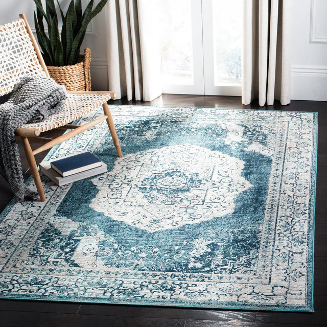 Safavieh Crystal 4'-0" x 6'-0" Rug in Beige / Dark Teal