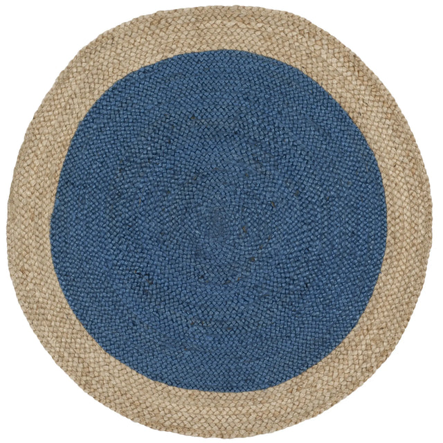 Safavieh Natural Fiber 3'-0" x 3'-0" Rug in Royal Blue / Natural