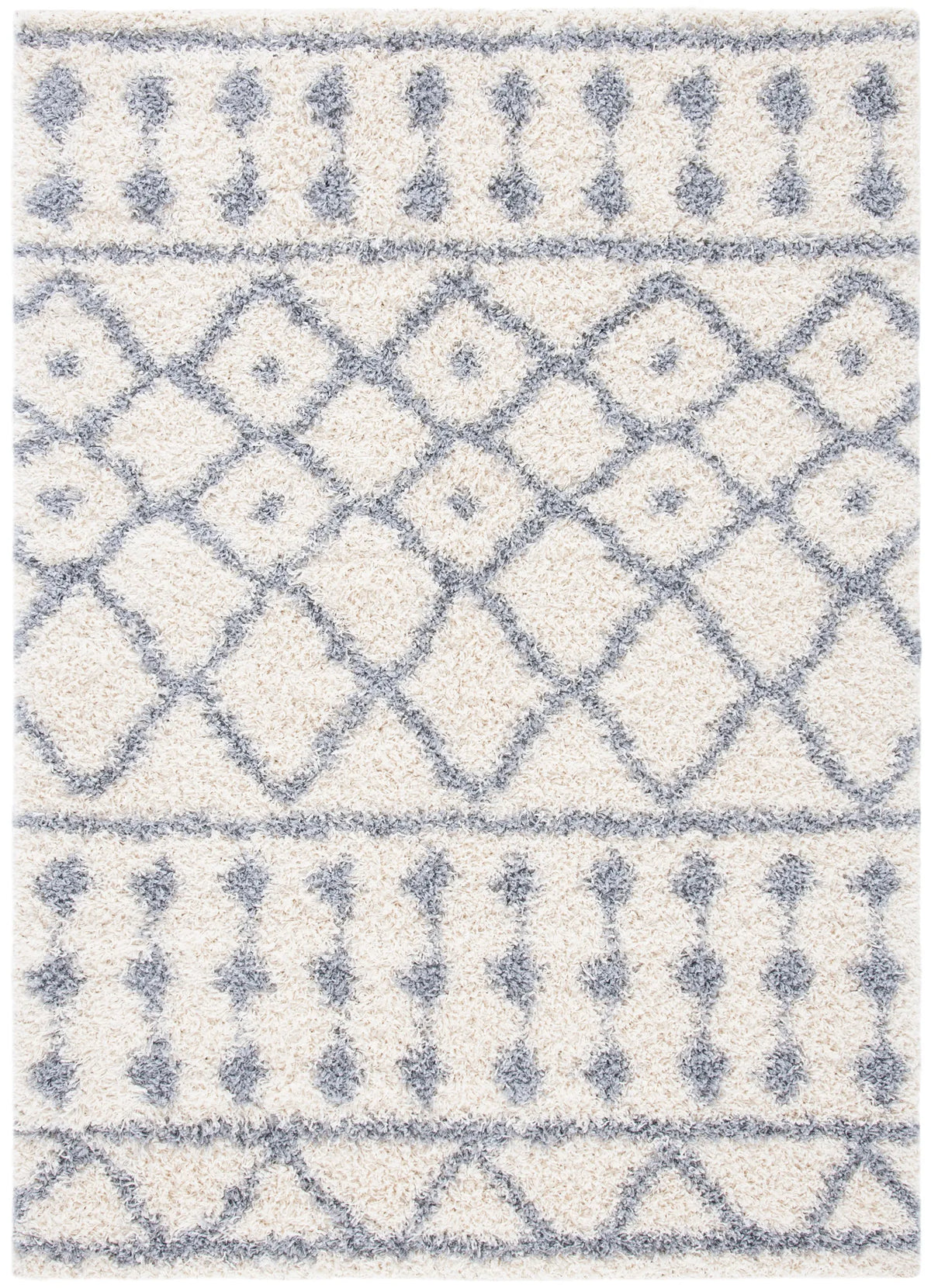 Safavieh Venus Shag 600 4'-0" x 6'-0" Rug in Ivory / Grey
