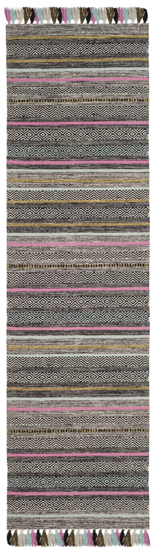 Safavieh Montauk 2'-3" x 8'-0" Rug in Black / Multi