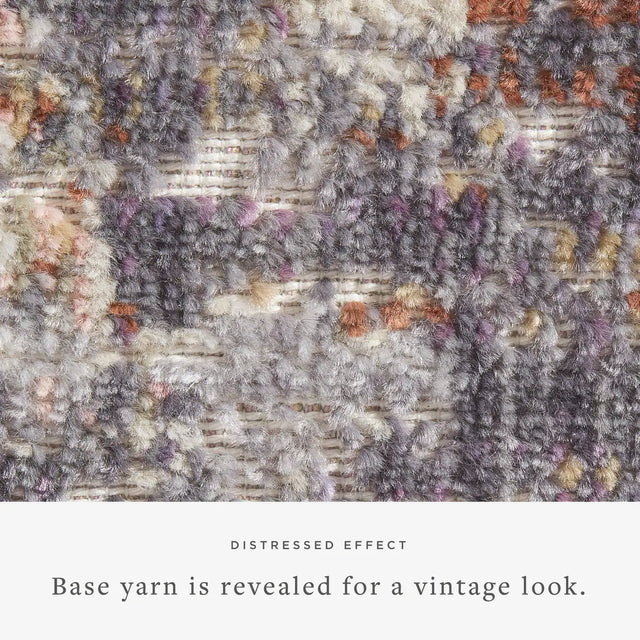 Chris Loves Julia x Loloi Rosemarie ROE-04 Graphite / Multi Rug - macro detail