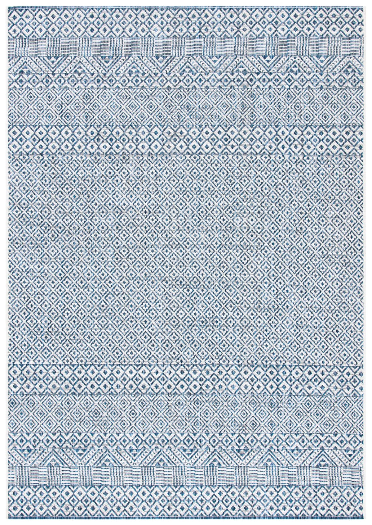 Safavieh Courtyard 4'-0" x 5'-7" Rug in Blue / Navy