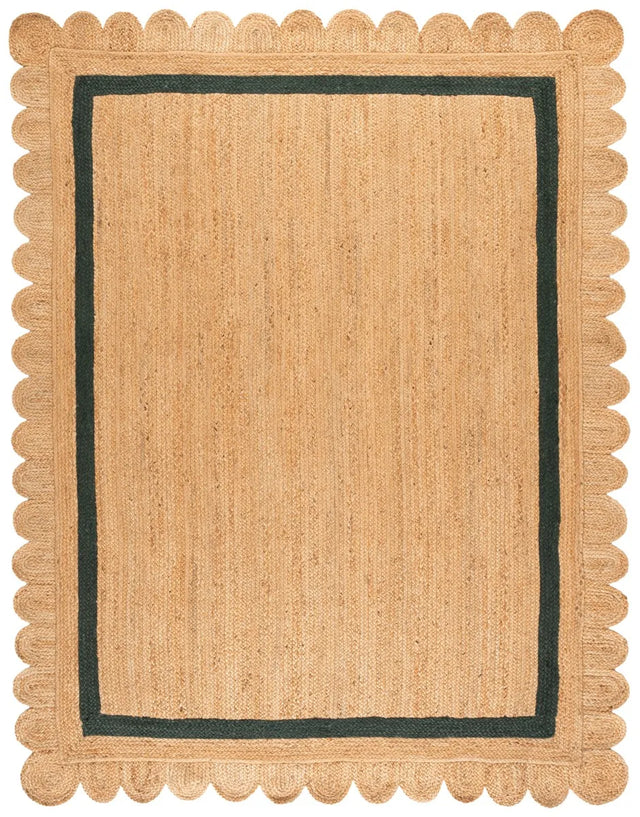 Safavieh Natural Fiber 8'-0" x 10'-0" Rug in Natural / Dark Green