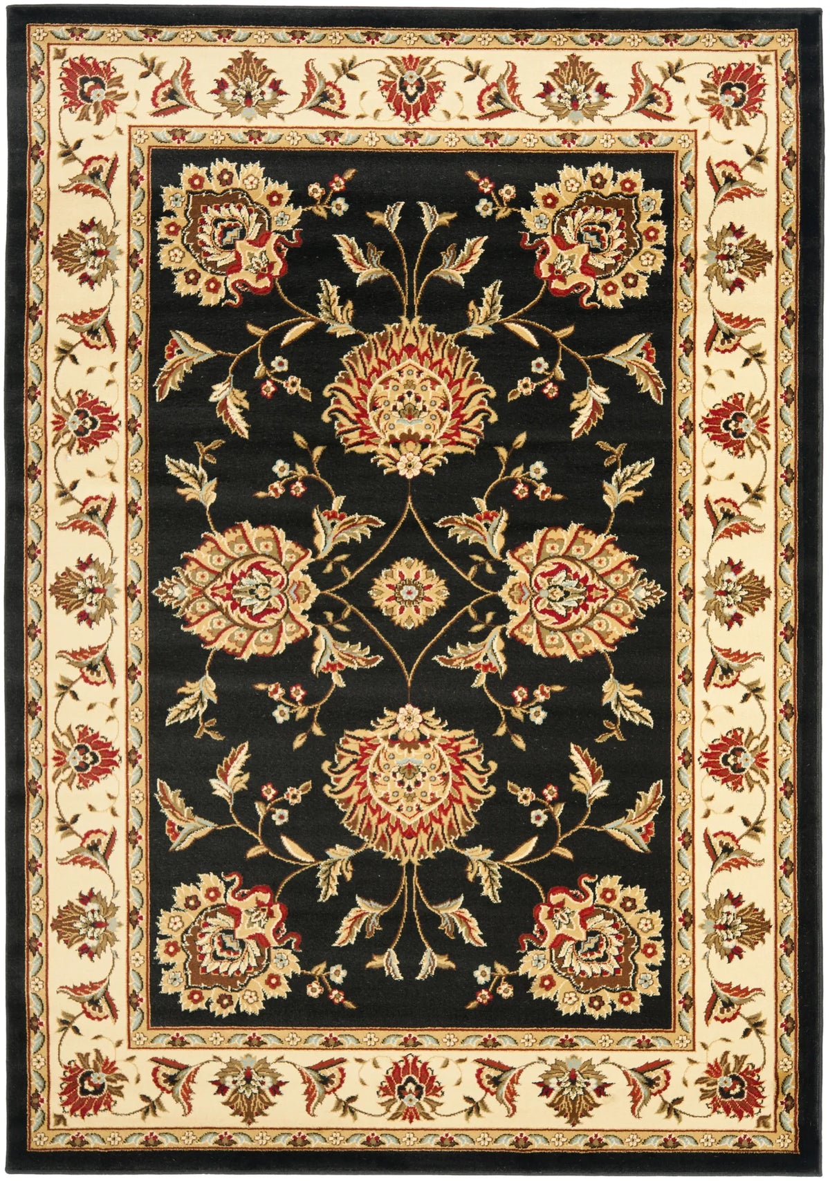 Safavieh Lyndhurst 3'-3" x 5'-3" Rug in Black / Ivory