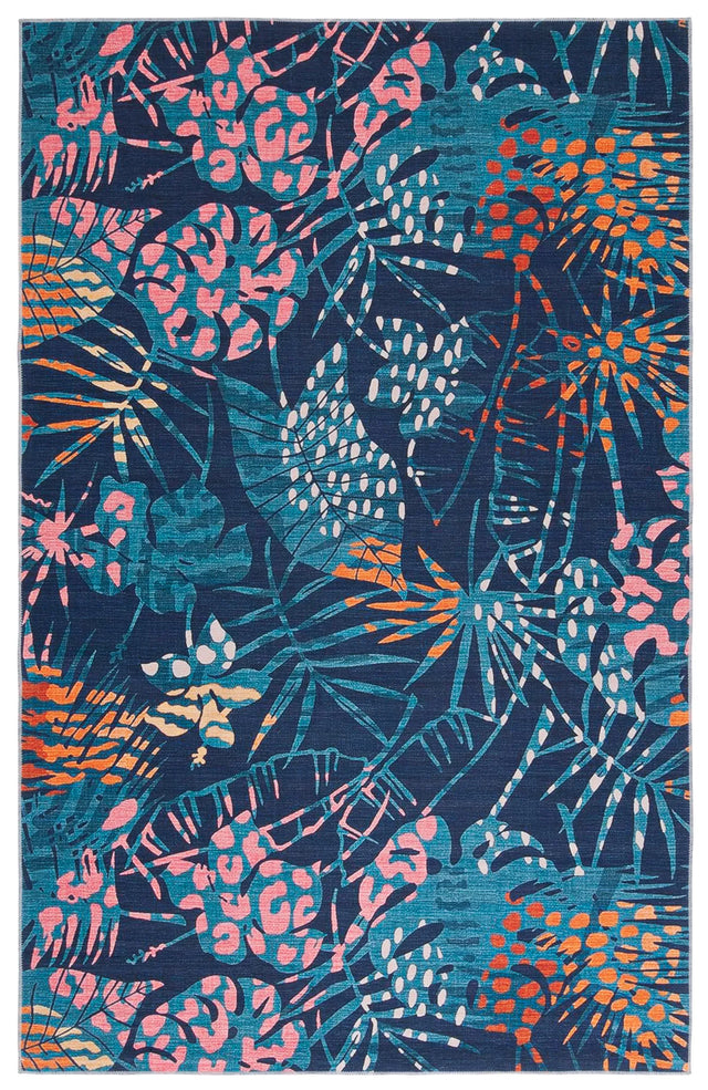Safavieh Tacoma 4'-0" x 6'-0" Rug in Navy / Green