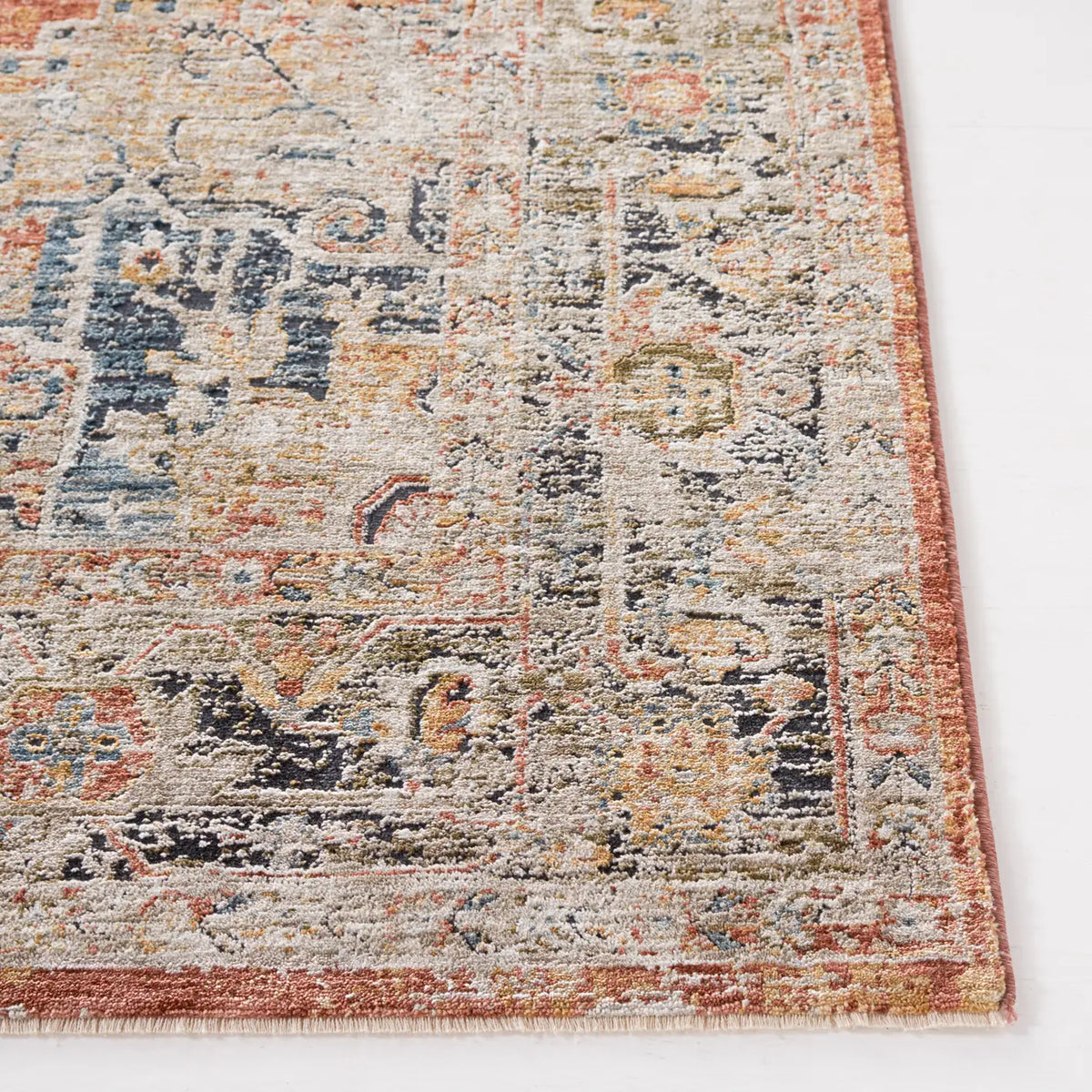 Safavieh Silverado 4'-0" x 6'-0" Rug in Rust / Blue
