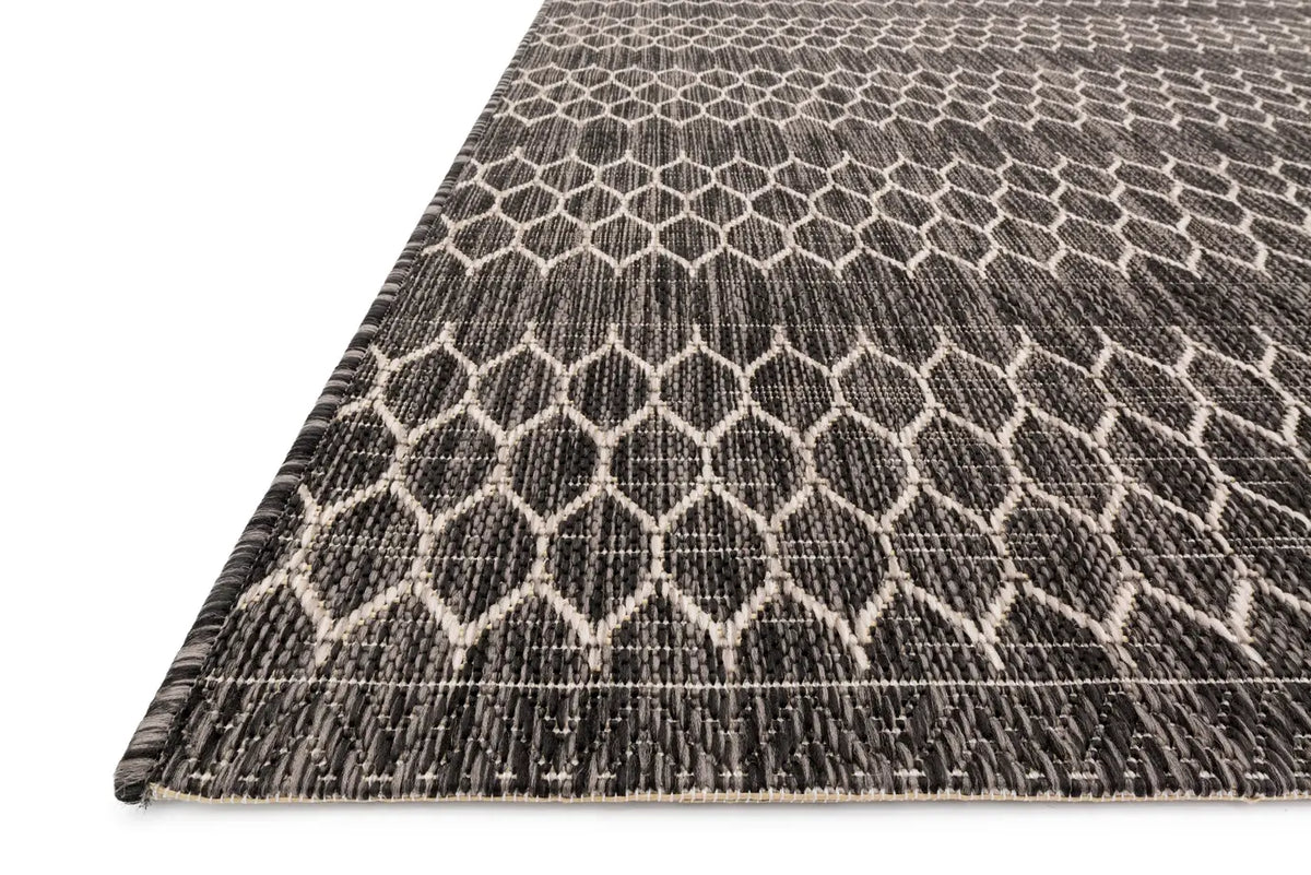Loloi Isle Ie-01 Black / Grey Rugs - rug corner