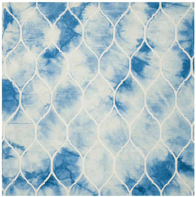 Safavieh Dip Dye 7'-0" x 7'-0" Rug in Blue / Ivory