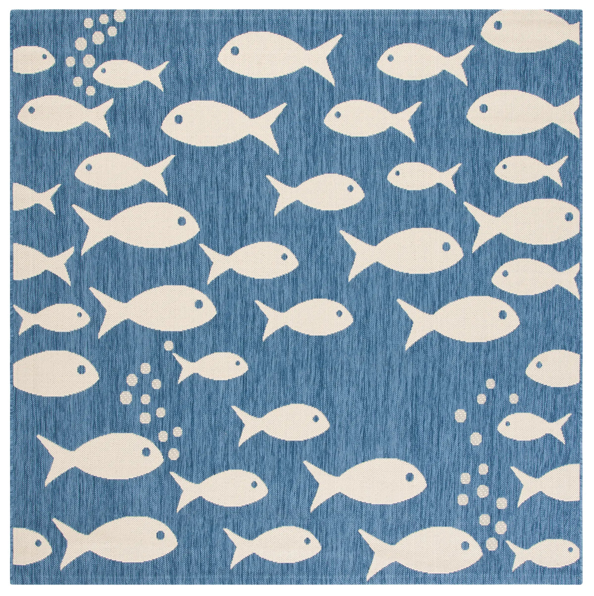 Safavieh Courtyard 6'-7" x 6'-7" Rug in Blue / Beige