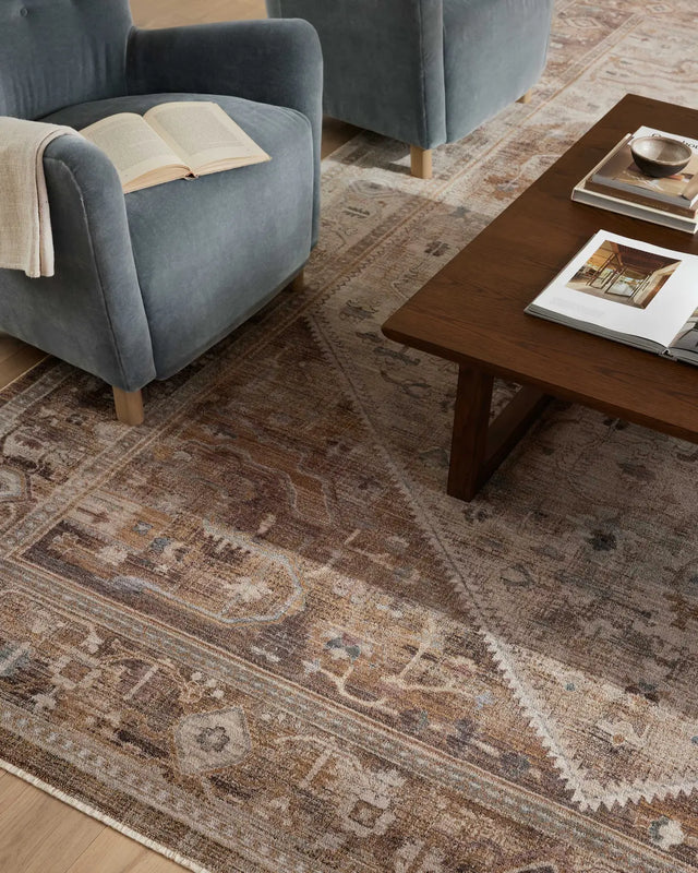 Loloi Lyra Lyr-07 Natural/Mocha Rug - closer room scene 1