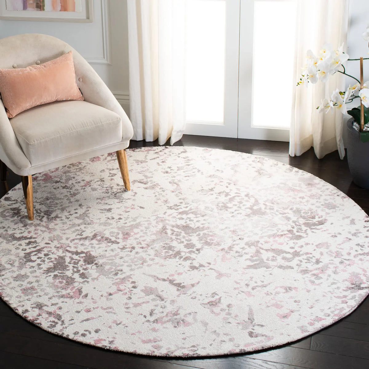 Safavieh Expression 6'-0" x 6'-0" Rug in Ivory / Grey