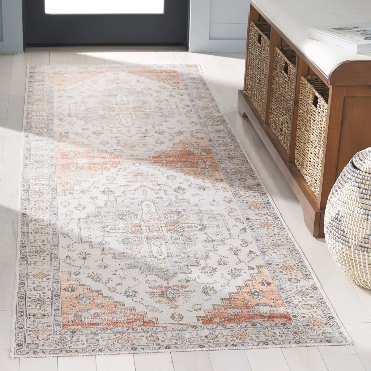 Safavieh Arizona 2'-6" x 8'-0" Rug in Sage / Light Rust
