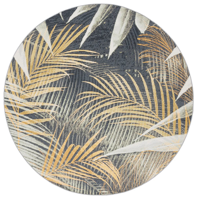 Safavieh Barbados 500 6'-6" x 6'-6" Rug in Black Green / Gold