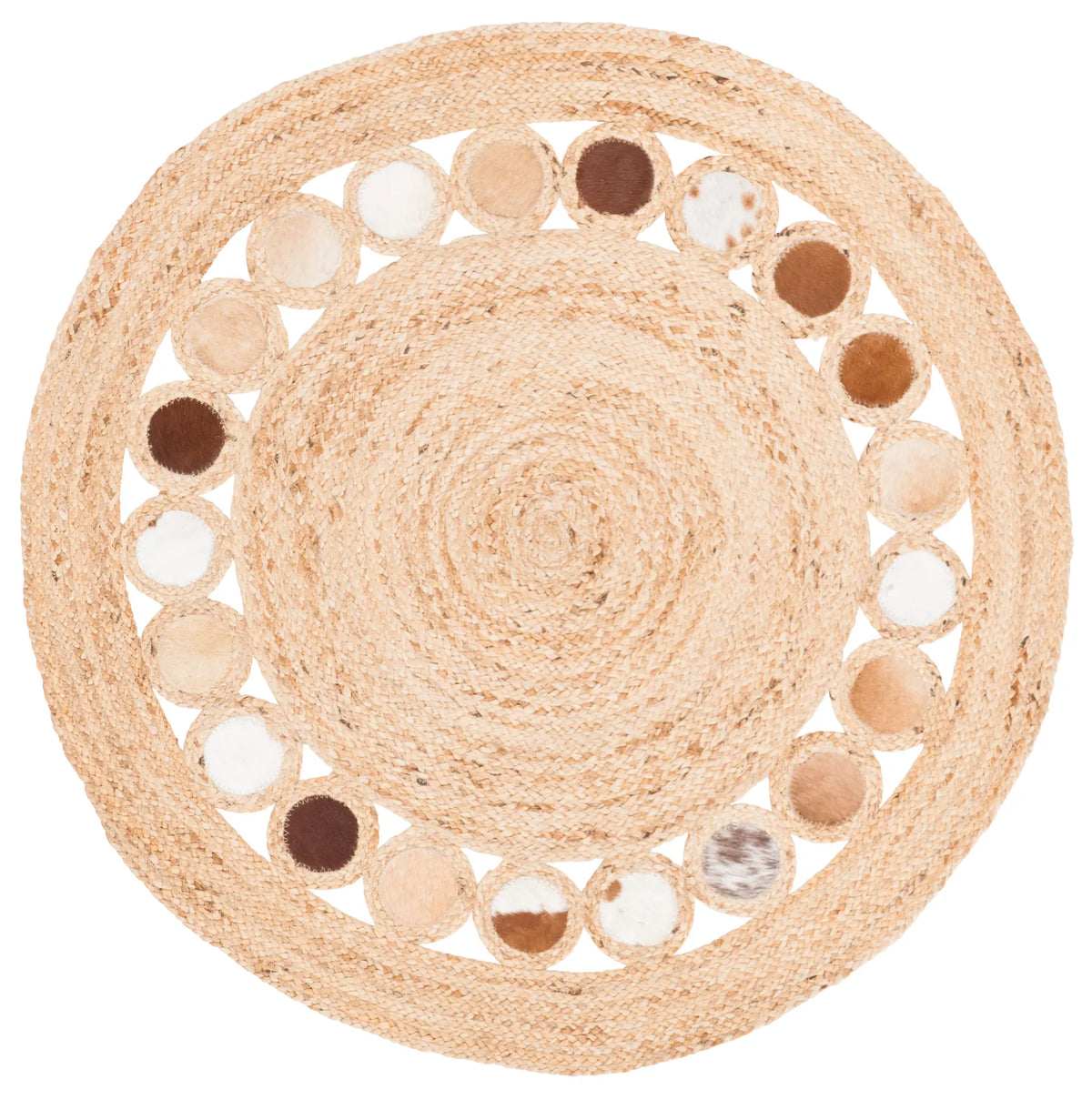 Safavieh Natural Fiber 3'-0" x 3'-0" Rug in Beige / Brown