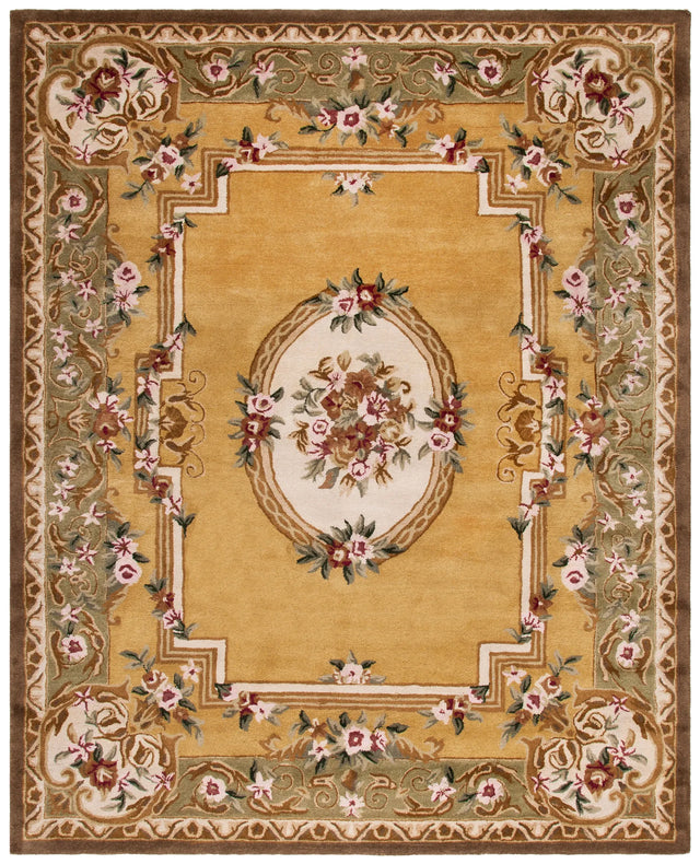 Safavieh Classic 9'-6" x 13'-6" Rug in Light Gold / Green