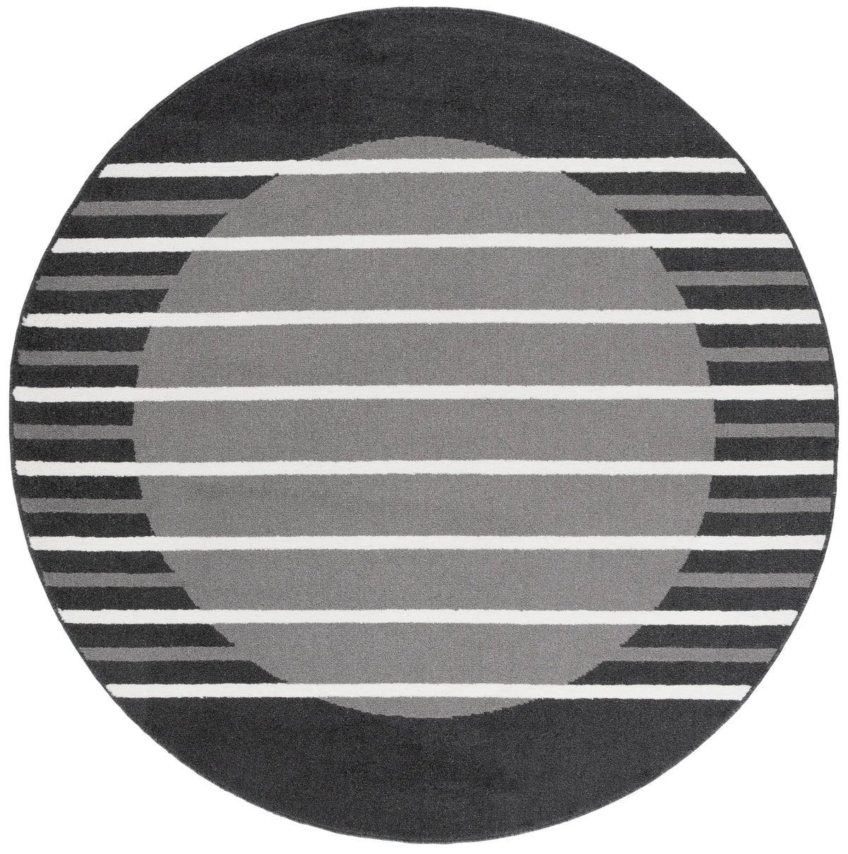 Safavieh Pyramid 6'-7" x 6'-7" Rug in Grey / Ivory Black