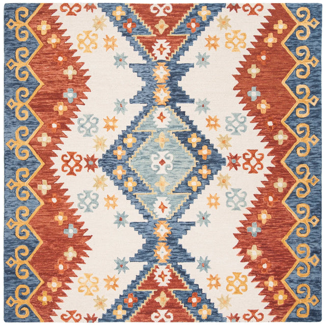 Safavieh Aspen 7'-0" x 7'-0" Rug in Ivory / Blue