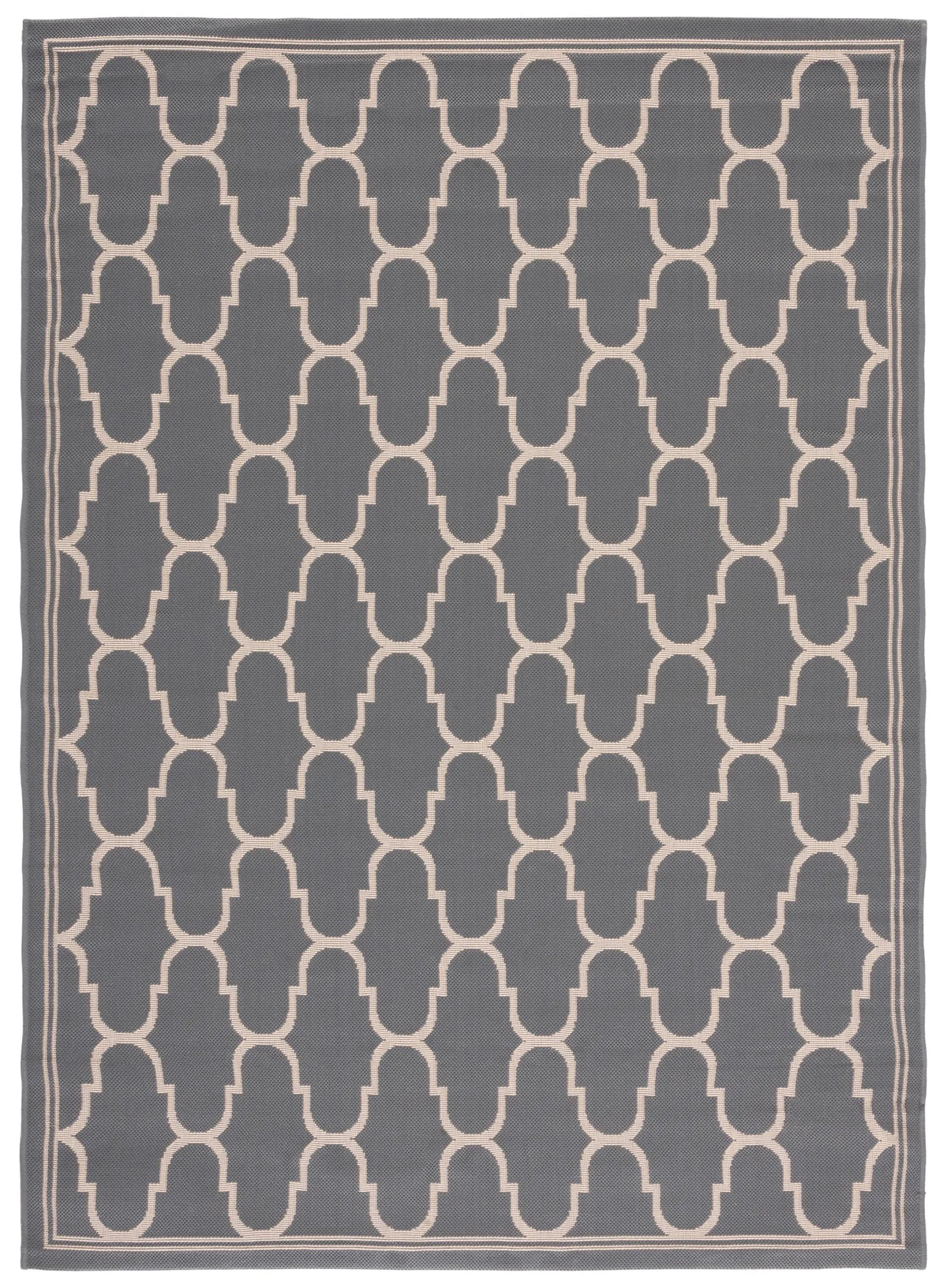 Safavieh Courtyard 5'-3" x 7'-7" Rug in Anthracite / Beige