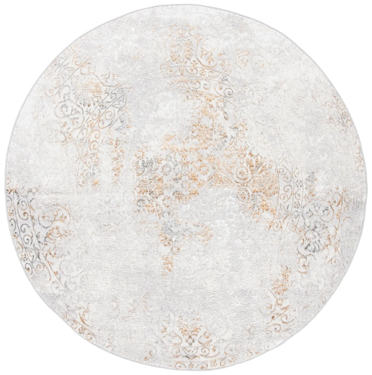 Safavieh Orchard 6'-7" x 6'-7" Rug in Grey / Gold
