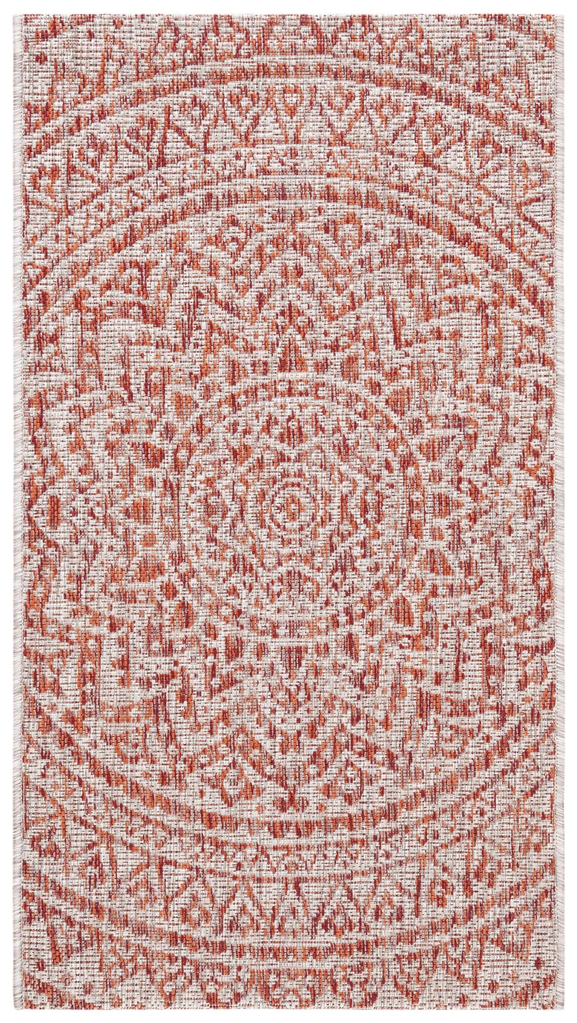 Safavieh Courtyard 2'-0" x 3'-7" Rug in Light Beige / Terracotta