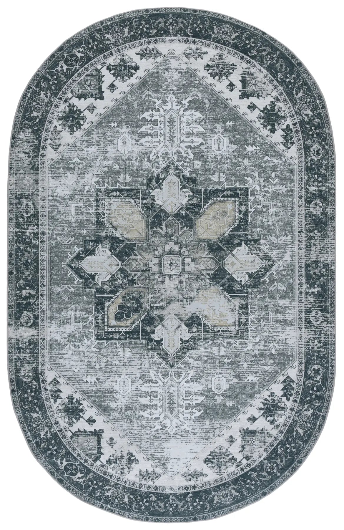 Safavieh Tucson 5'-0" x 8'-0" Rug in Dark Sage / Ivory