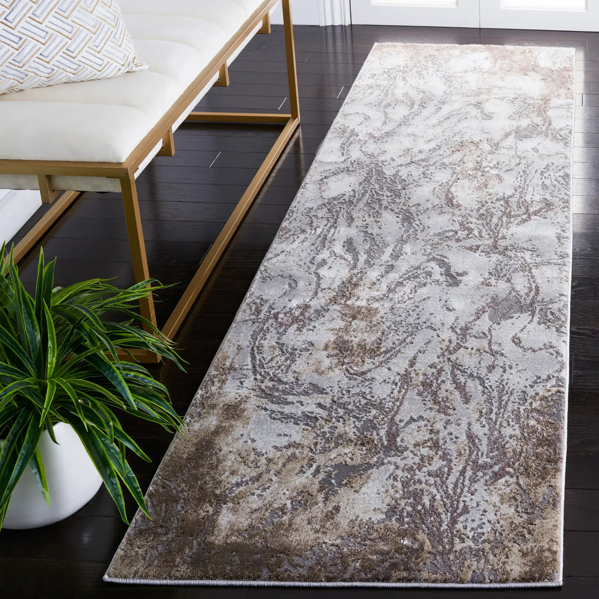 Safavieh Craft 2'-3" x 8'-0" Rug in Grey / Taupe